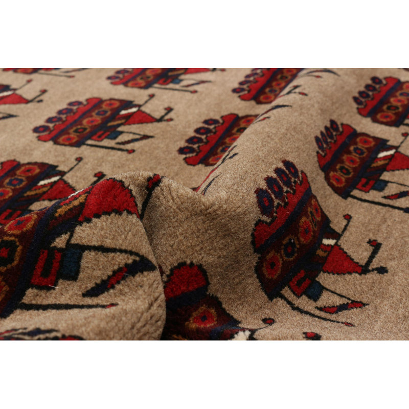 Tapis brun clair Rare War 2 pi 11 po x 4 pi 9 po