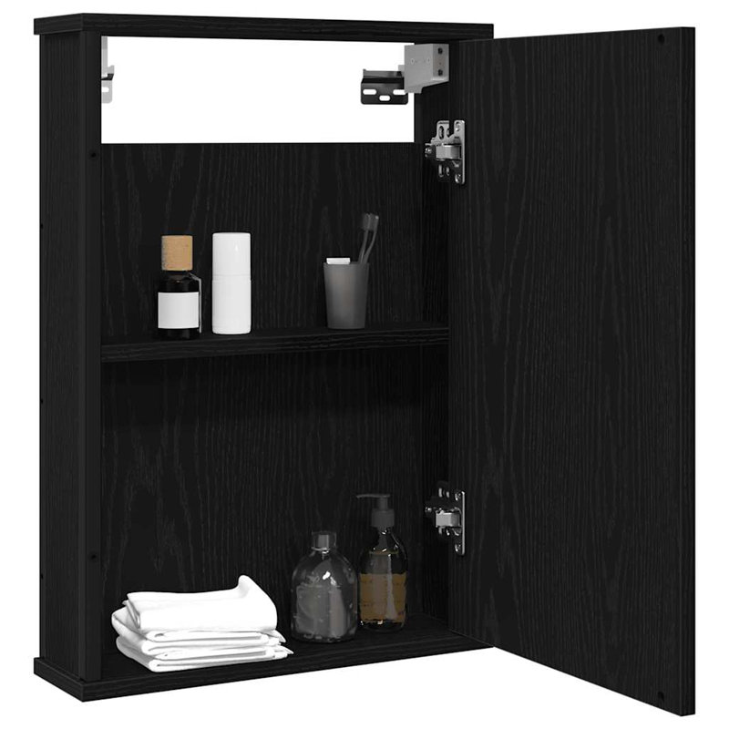 Bathroom Cabinet, Black Oak