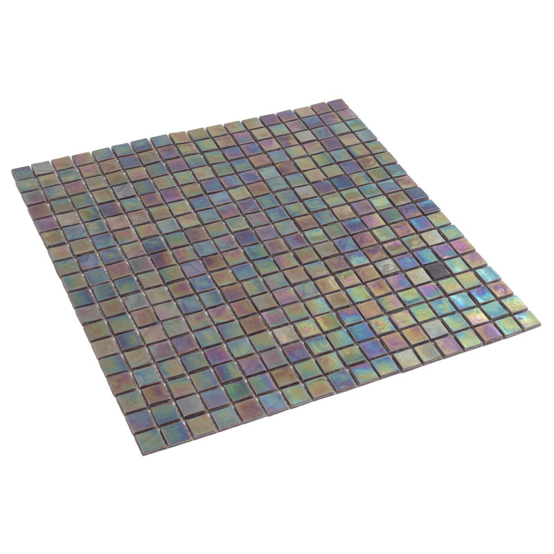 Skosh 0.6" x 0.6" Glass Grid Mosaic Wall & Floor Tile, Wine Red