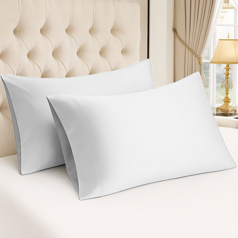 Kandis 100 Microfiber Brushed Plain Envelope Style Pillow Case/Cover, White