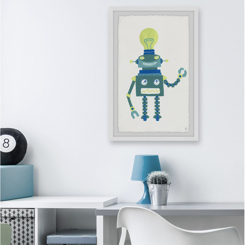 «Smart Robot» de Ravenworth, reproduction encadrée, H 12 po x l 8 po x P 1,5 po