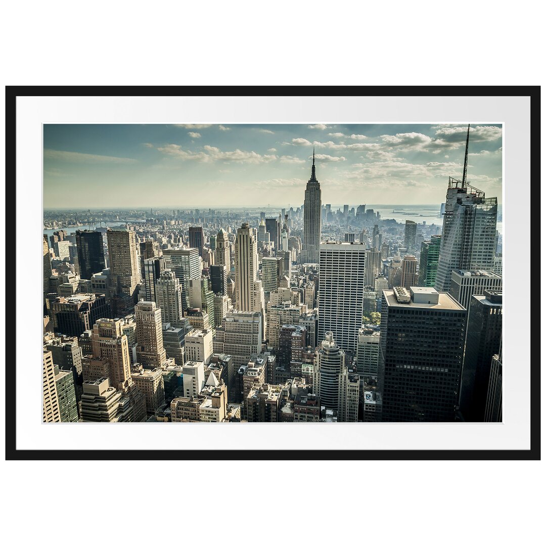 Gerahmtes Poster New York bei Tag