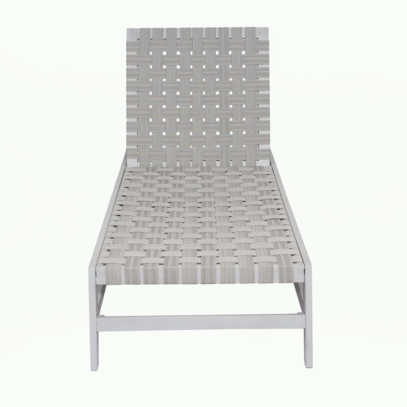 Outdoor Rope Chaise Lounge, Gray