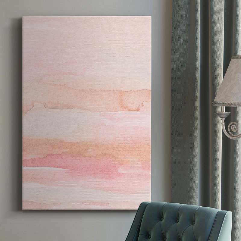 «Rose Fade I», toile tendue avec châssis de qualité supérieure - prête à être accrochée, H 60 po x l 40 po