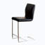 Ensemble de 2 chaises rembourrées en similicuir à hauteur de comptoir en chrome-97697462-97697463