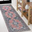 Tapis rose foncé / noir / blanc lavable à la machine Heimar Bohemian-92296297