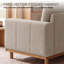 Causeuse rembourrée Mid-Century avec pieds en bois-389006989