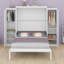 Armoire murale pleine grandeur avec lit escamotable avec 2 garde-robe et tablette de rangement, lit escamotable mural en bois Murphy, cadre de lit plateforme pliable multifonctionnel pour chambre d'amis-1908386251-2122607995