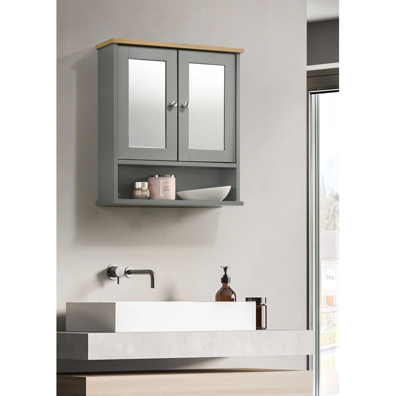 Dianna Bathroom Cabinet, Grey/Oak