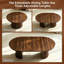 Table basse extensible 3-en-1 avec conception ovale et pieds à lattes, table centrale en bois avec 3 options de taille pour le bureau du salon, noyer