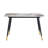 Tishona Faux Marble Top Metal Base Dining Table-1313610466