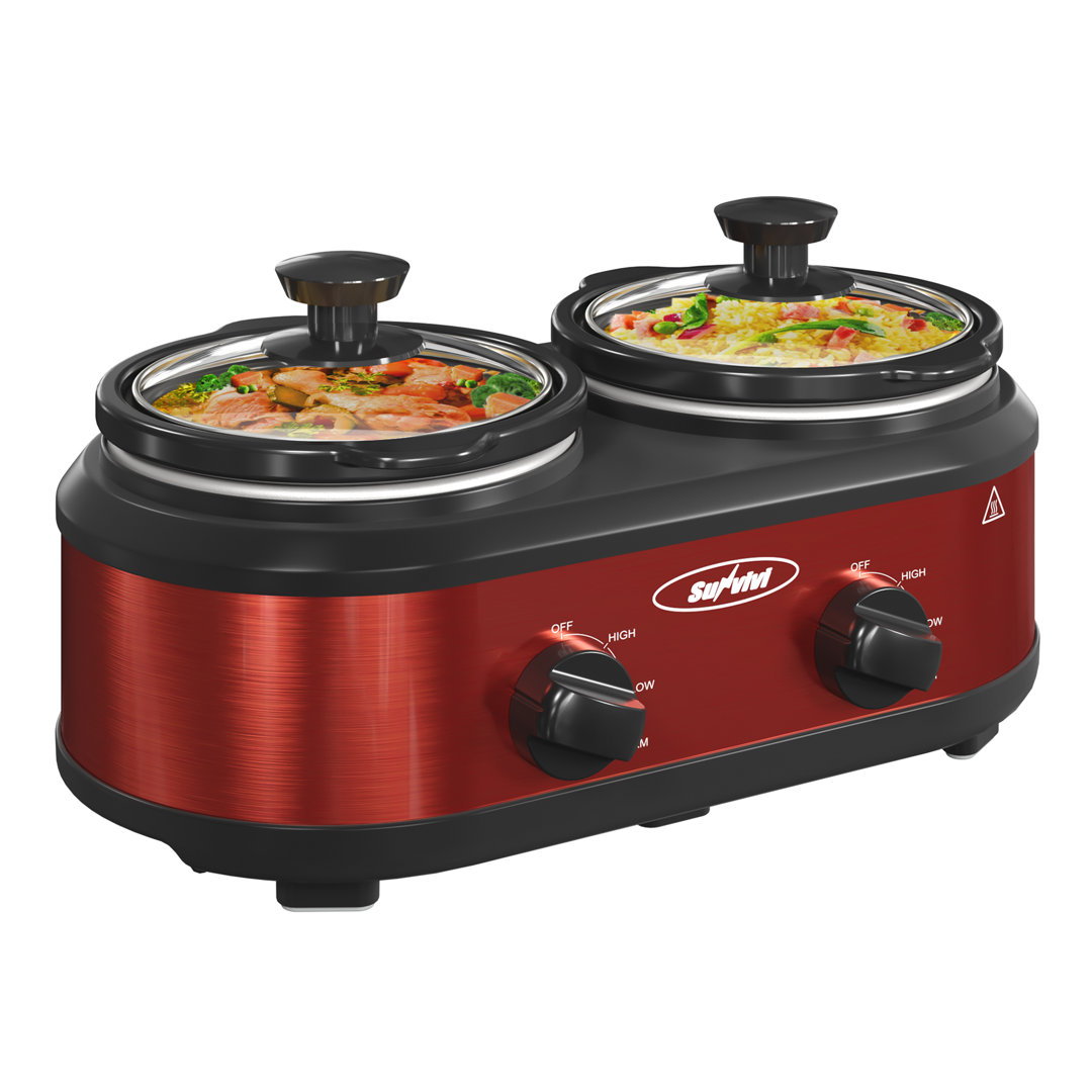 Sunvivi Dual Pot Slow Cooker, 2 x 1.25 Qt Sunvivi 