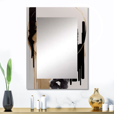 Blue Minimalist Abstract II - Blue Modern Wall Mirror