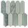 Moonlit Arches 10.4 In. X 9.77 In. Picket Polished Marble Mosaic Tile