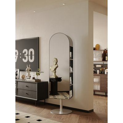 Armoire de rangement en acier au carbone de style médiéval avec miroir pleine grandeur rotatif