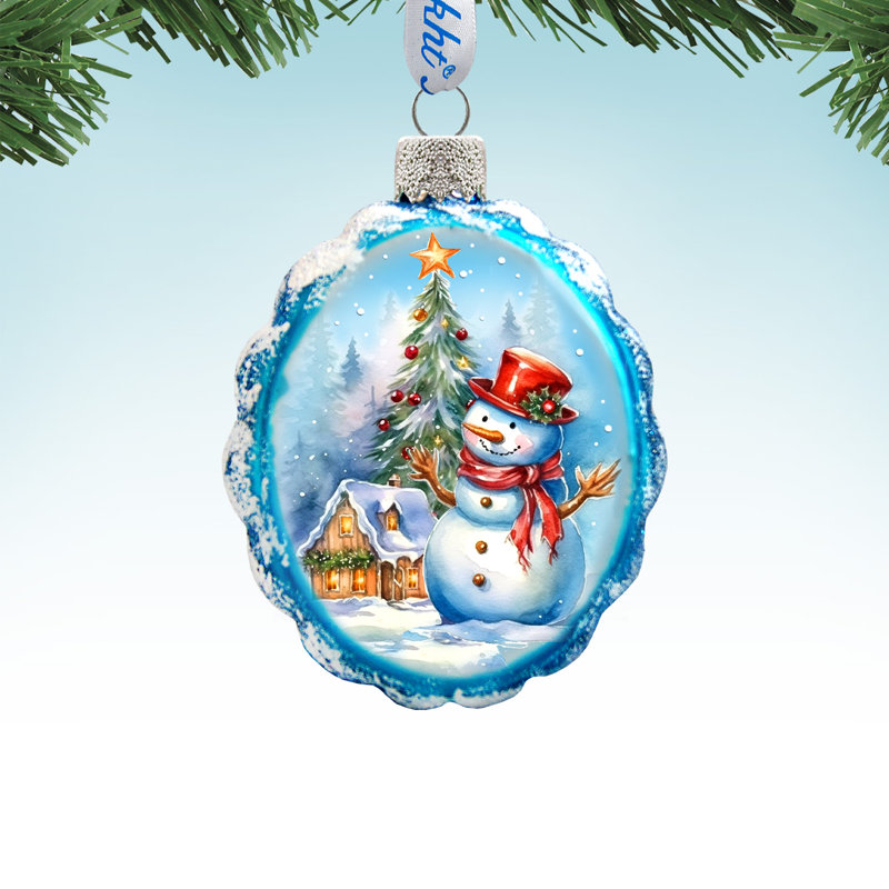 4'' Glass Hanging Figurine Ornament