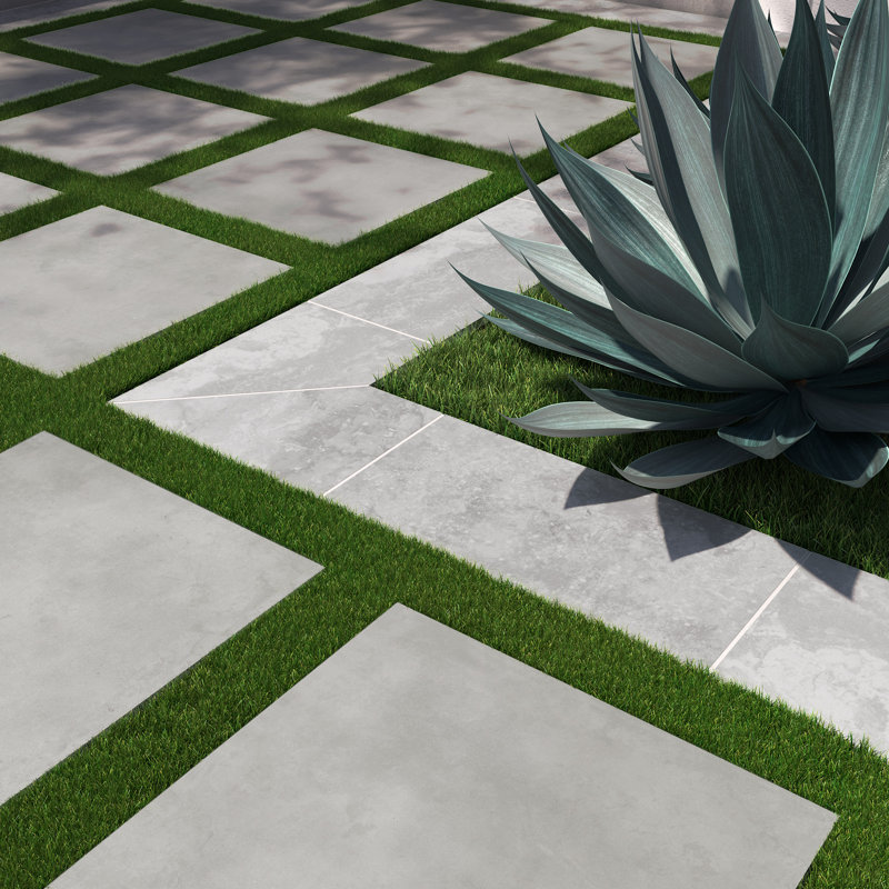 Merden 24 in. x 24 in. x 1.18 in. Matte Porcelain Stone Look Paver (8 sq. ft./unit, 2 Pieces), Vapor