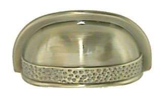 (Paquet de 5) Poignée coupelle martelée 2 1/2 po bronze antique