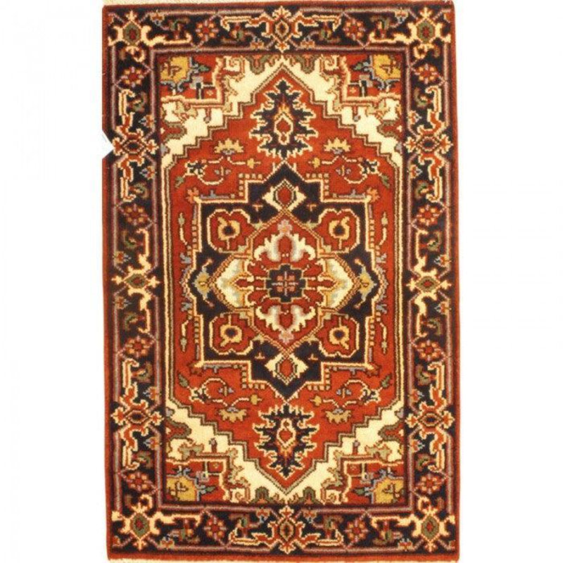 Mungle Oriental Area Rug in Rust