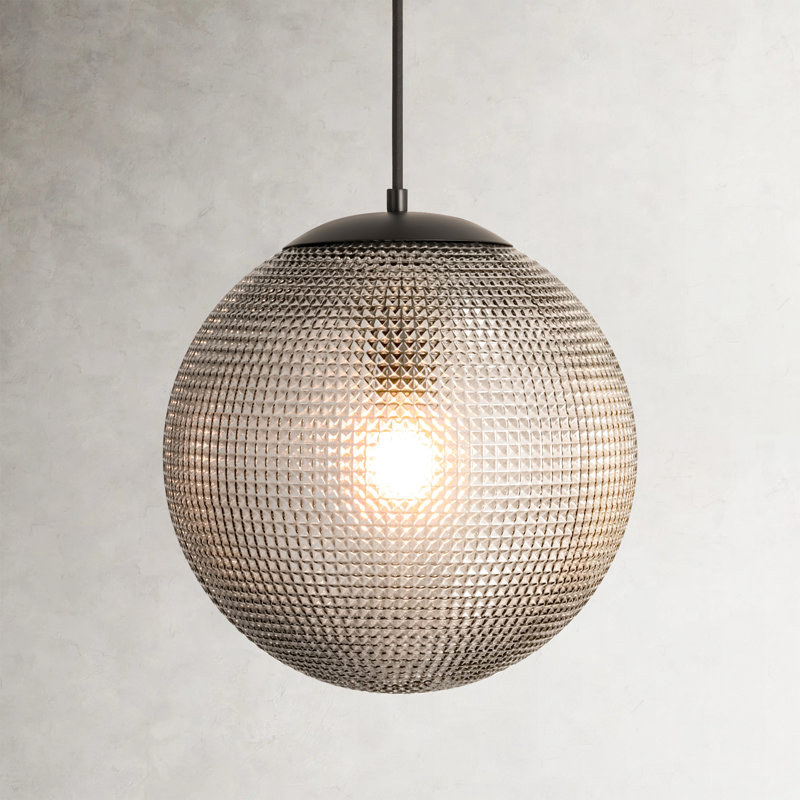  Luminaire suspendu simple pour salle à manger 1 lumière Menchaca, Gris