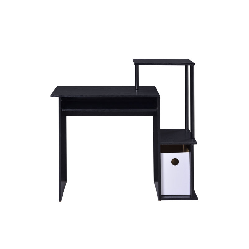Lyphre Black Finish Computer Desk, Black