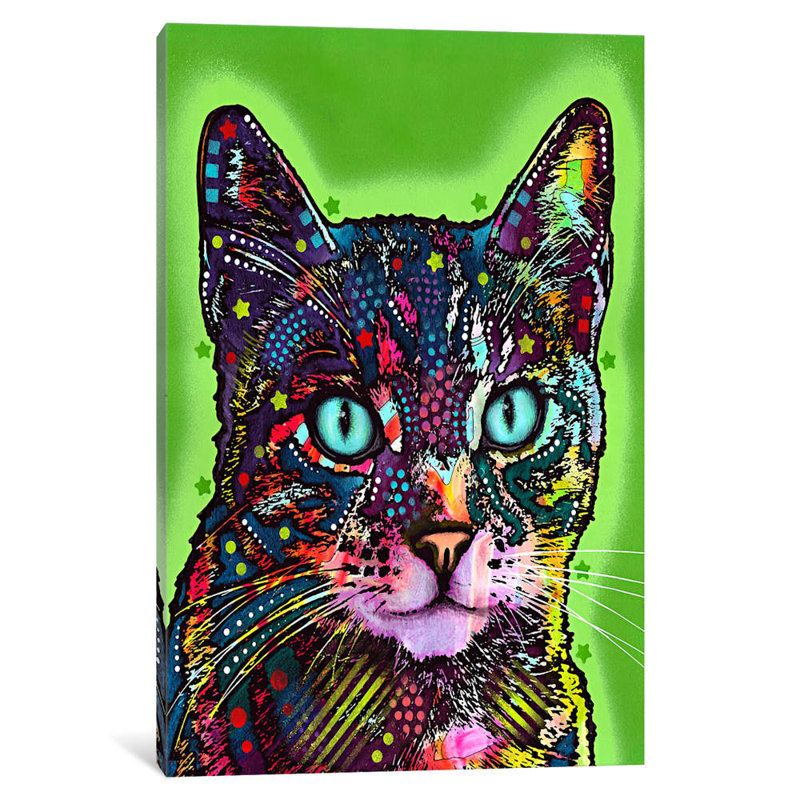 Watchful Cat by Dean Russo - No Frame Print on Canvas, 66.04 cm H x 45.72 cm W x 1.91 cm D