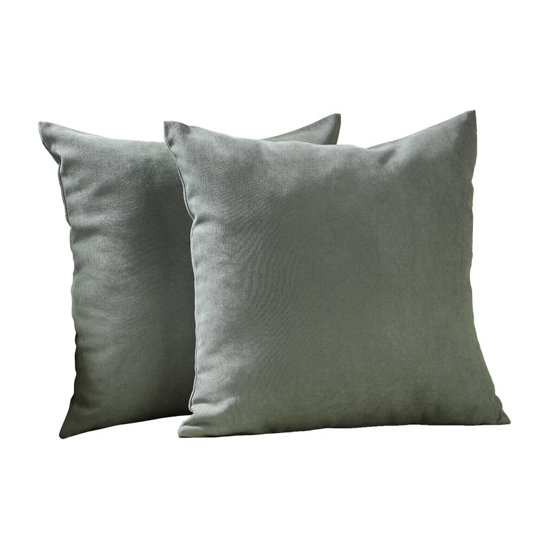 Housses de coussin décoratif, H 12 po x l 12 po, Vert feuille