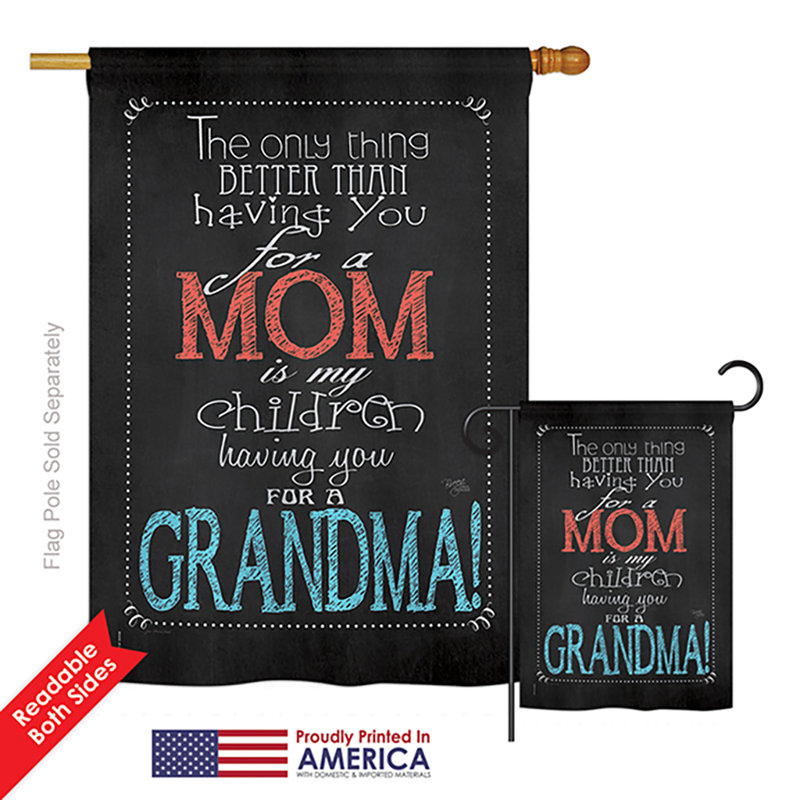 Drapeau en polyester à 2 côtés pour mamans maman