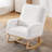 27.5-Inch Wide Rocking Chair with Solid Wood Legs and Ergonomic Lumbar Support Pillow-1390544375
