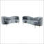 Grey And Gold 2-Piece Camel Back Living Room Set