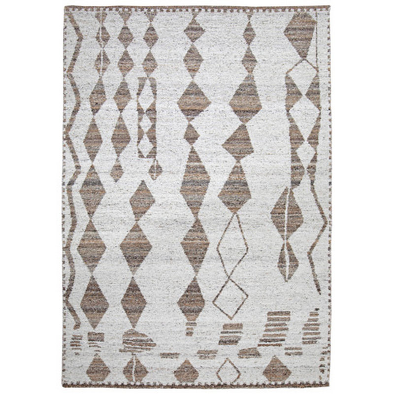 Tapis Betty, motif géométrique, polyester brun beige, Rectangle 5 pi x 7 pi