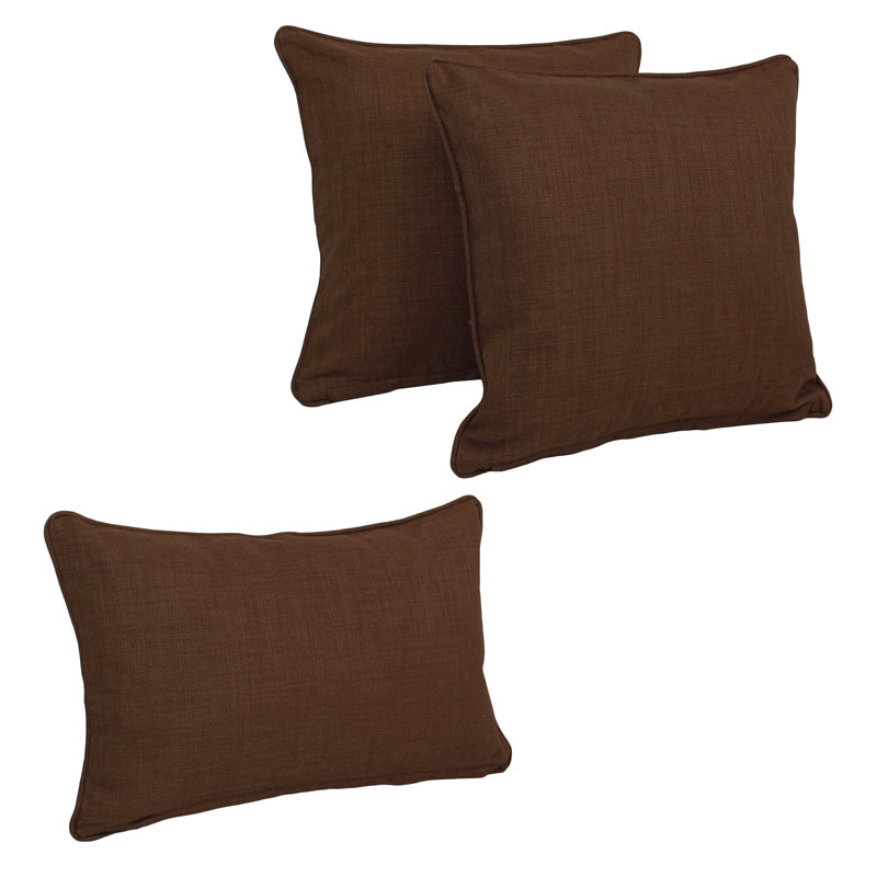  Corded Outdoor Pillow Set, Cocoa