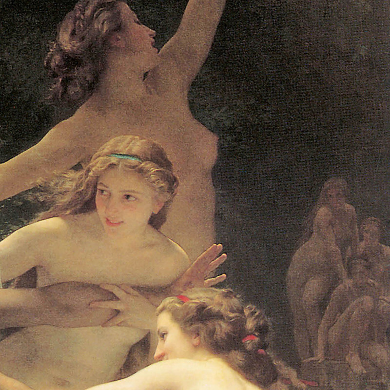 «Nymphs and Satyr, 1873» par William-Adolphe Bouguereau, reproduction d'art encadrée, H 29,25 po x l 22,75 po x P 1,875 po