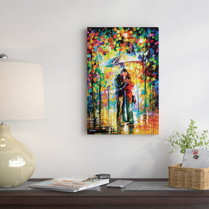 «Kiss in The Park», reproduction d'art sur toile tendue, H 26 po x l 18 po x P 1,5 po