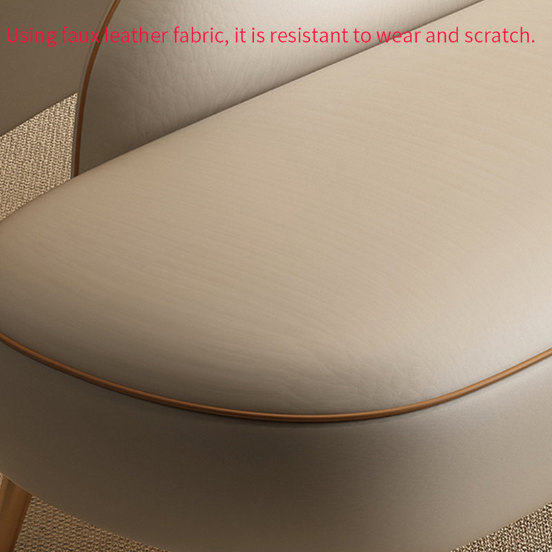 Chaise longue en similicuir Modern Simplicity, Right Hand Facing, Beige