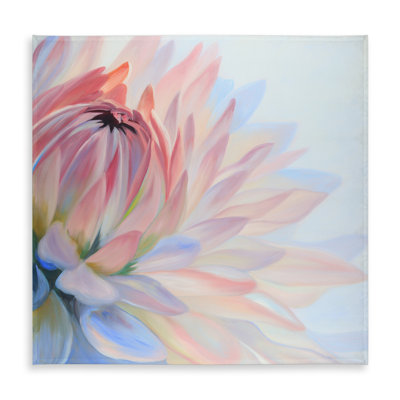 Exotic Botanical Blue Tablecloth | Lotus Pastel Flower Decor