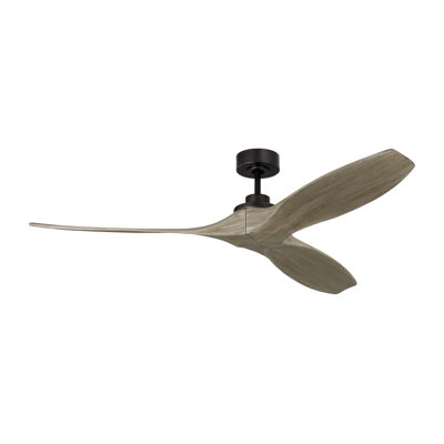 Collins 60" Smart Indoor/Outdoor Brushed Steel Ceiling Fan With Remote Control And Reversible Motor Works With Alexa, Google Home And Bond Home Action