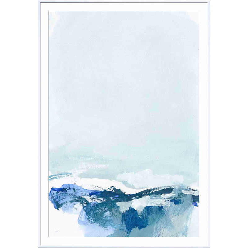 «Coastal III» par Christina Long - reproduction d'art encadrée, H 36 po x l 36 po, Blanc