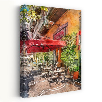 Charmant café d'extérieur classique romantique ville d'été