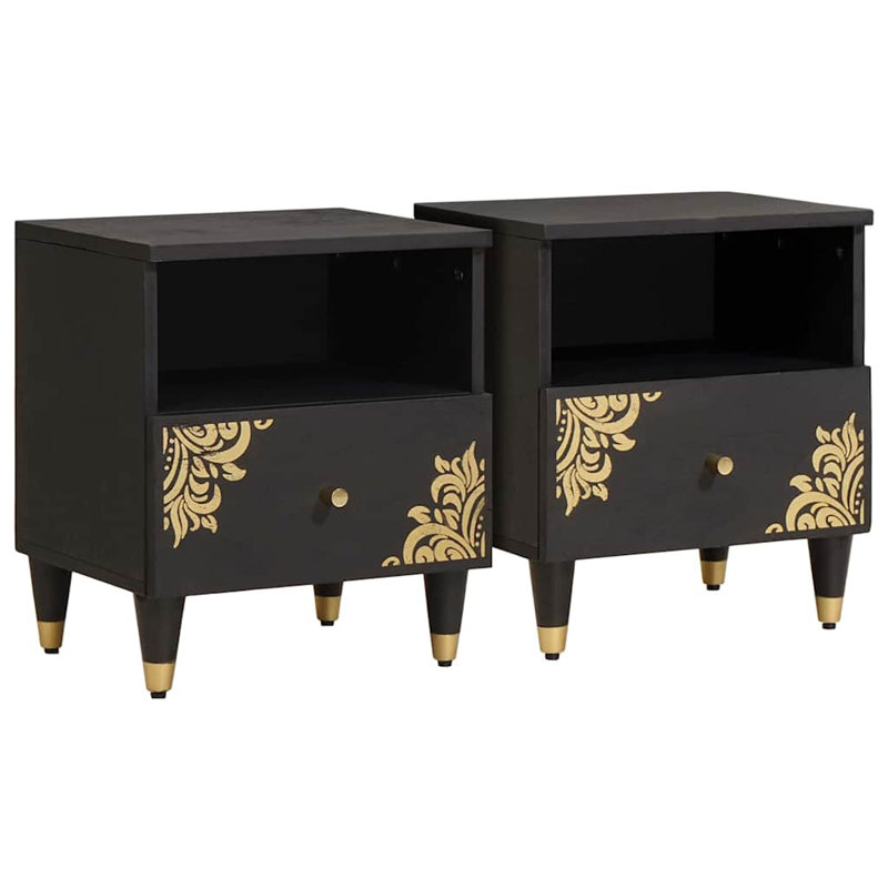 40 cm W Solid Wood Bedside Table