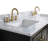Ewen 60" Double Bathroom Vanity with Carrara Marble Top-750443354-750443355-750443352