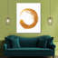 Cercle zébré doré sur toile-1459337816