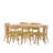 Jevhenas 6 - Person Four Leg Dining Set-2036974294-2036980233