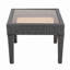 Table d'appoint d'extérieur en osier, table d'appoint