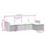 Vidaxl Garden Sofa Set Brown PE Rattan, Powder-Coated Steel, Polyester