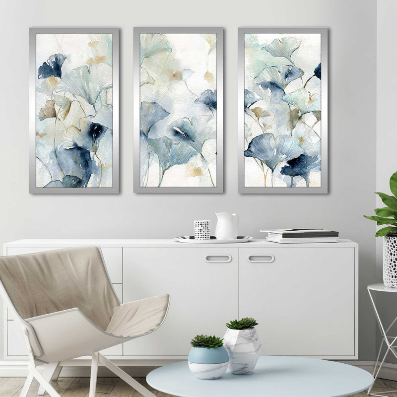 "Glorious Ginkgo", reproduction sur acrylique 3 pièces, H 33,5 po x l 52,5 po x P 1 po