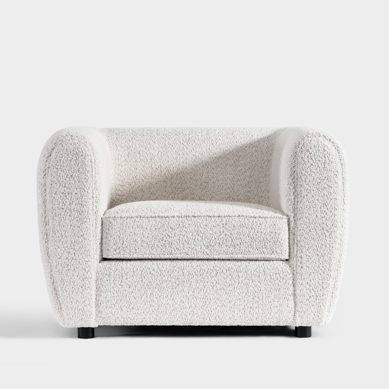 Ensemble de salon Celal, Blanc, 3 pièces: chaise, causeuse, canapé