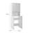 Modern Washing Machine Cabinet, White, 25.6 x 71.7 x 23.6 inches | Coated Particle Board, Multiple Shelves & Additional Storage | Wall-Mountable Design for Space Efficiency, Stylish and Functional