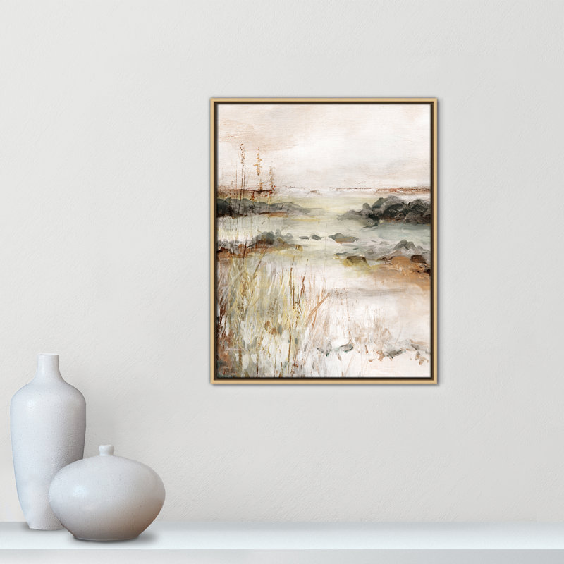 Impression de méandres de la rivière Wylder par Carol Robinson, H 29,5 po x l 23,5 po, Naturel