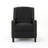 Classic Dark Grey Fabric Push Back Chair With Riveted Armrests And Birch Wood Legs, Perfect For Comfort And Style